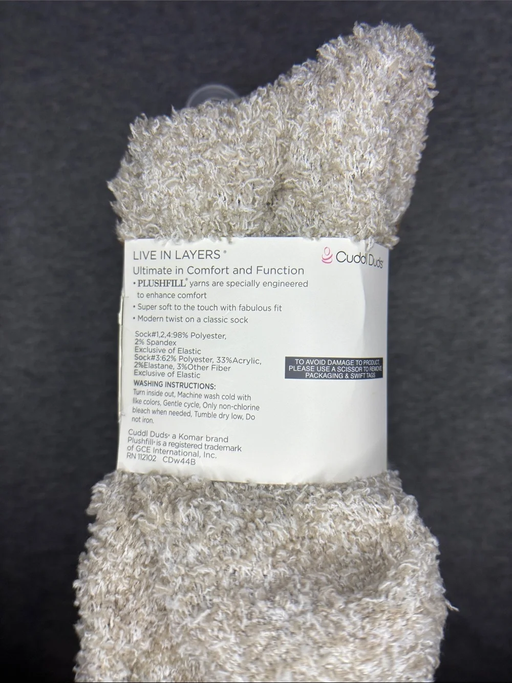 CUDDL DUDS Womens Crew Socks 4 Pack  Super Soft Plush Boot Socks Tan Size 4-10